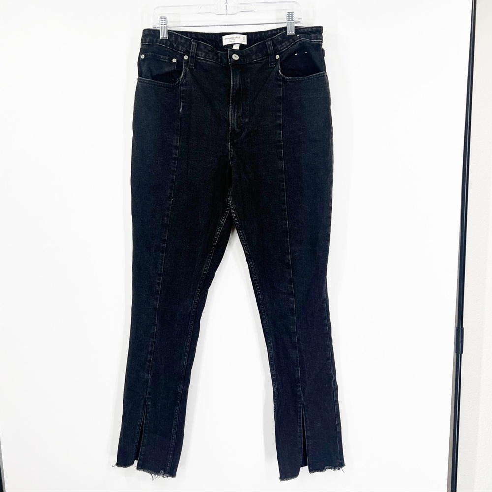 Abercrombie & Fitch Curve Love The Skinny Jeans High Rise Front Slits LONG